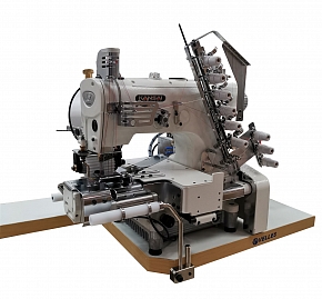 Фото Многоигольная промышленная швейная машина Kansai Special NR-9902-3GU-UTA 4.8-10-10-10 Промышленная швейная машина 