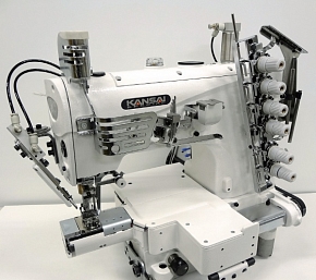 Фото Плоскошовная промышленная швейная машина  с узкой цилиндрической платформой Kansai Special NС-1103 GCL-UTA
