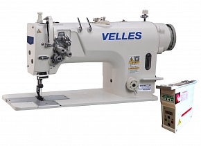 Фото Прямострочная двухигольная промышленная автоматическая швейная машина VELLES VLD 2845D