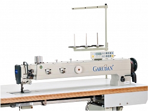 Фото Прямострочная двухигольная длиннорукавная промышленная швейная машина Garudan GF-238-448MH/L100