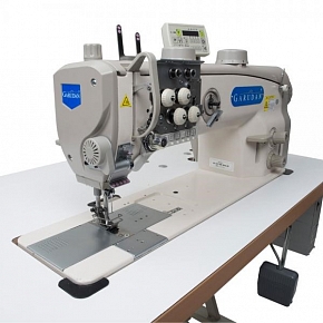 Фото Двухигольная прямострочная промышленная швейная машина Garudan GF-237-448MH/L38 